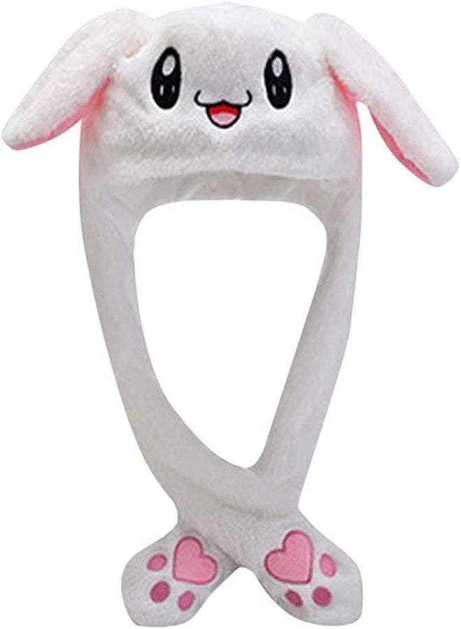 SELOME Plush Rabbit Hat, Ear Moving Jumping Hat, Funny LED Glowing Headwear Bunny Hat Cap for Women Girls, MULTI - Image 1